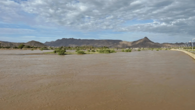 صورة سيول وادي نجران تواصل الجريان منذ عدة أيام