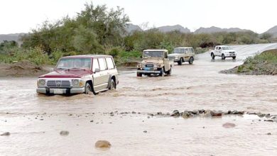 صورة «سيول رنية» تقطع طريق «جرد  العبلاء»  أخبار السعودية