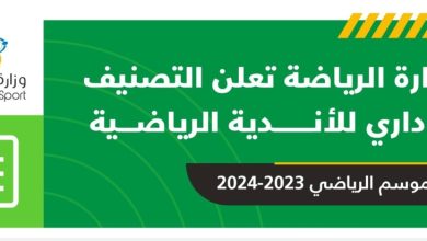 صورة تصنيف الأندية.. النصر والاتحاد يستمران في الفئتين (ب) و(ج)  أخبار السعودية