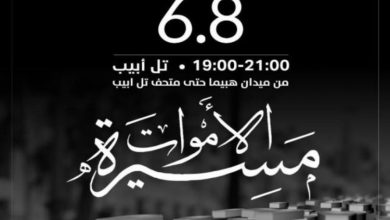 صورة “مسيرة الأموات” تنطلق غداً في تل أبيب