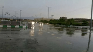 صورة أمطار خفيفة على منطقة نجران