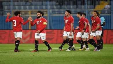 صورة منتخب مصر بالزي الرئيسي في مواجهة زامبيا الودية