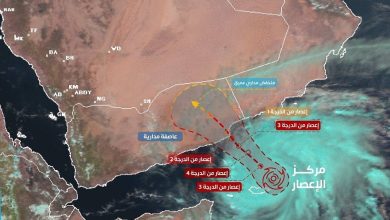 صورة «الأرصاد»: لا تأثير مباشراً على أجواء السعودية بسبب إعصار «تيج» في بحر العرب  أخبار السعودية