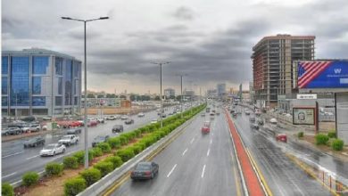 صورة أمطار رعدية ورياح نشطة على عدة مناطق