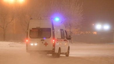 صورة بابا نويل يثير القلق في روسيا بعد سقوطه من الطابق 24