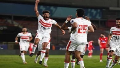 صورة الزمالك بالزي الأساسي في مواجهة ساجرادا بالكونفدرالية