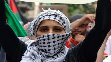 صورة تظاهرة حاشدة في مدريد دعما لفلسطين