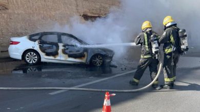 صورة  الدفاع المدني بالرياض يخمد حريقًا في مركبة على طريق الدائري الغربي