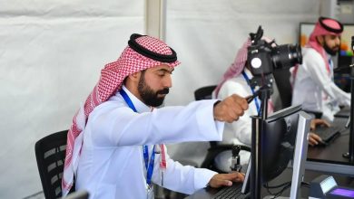 صورة جوازات مطار الملك خالد تنهي إجراءات الزائرين في مطار معرض الدفاع بملهم