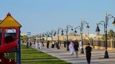 صورة اعتدال الأجواء يحفز أهالي الحدود الشمالية لرياضة المشي قبيل الإفطار