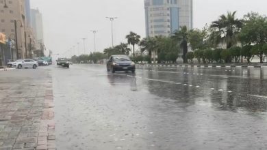 صورة أمطار غزيرة وتساقط حبات البرد على الرياض والقصيم والشرقية