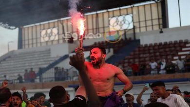 صورة “بكاء واحتفالات بالشماريخ”.. فرحة لاعبي حرس الحدود بعد الصعود إلى الدوري الممتاز (صور)