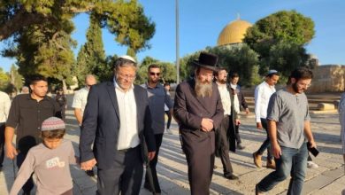 صورة المتطرف بن غفير يقود اقتحام المستعمرين للمسجد الأقصى