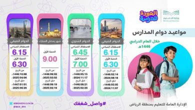 صورة "تعليم الرياض" يعتمد توقيت الدوام في المدارس للعام الدراسي 1446هـ