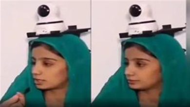 صورة رجل يضع كاميرا مراقبة على رأس ابنته والسبب غير متوقع