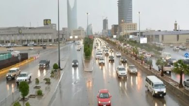 صورة أمطار رعدية ورياح نشطة على عدة مناطق