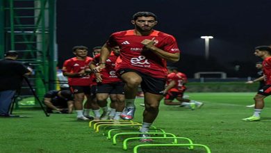 صورة إصابة لاعب الأهلي خلال الاحماءات قبل نهائي السوبر المصري