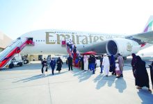 صورة طائرة «الإمارات A380» تستقطب آلاف الزوار في معرض البحرين للطيران