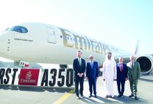 صورة «طيران الإمارات» تكشف عن طائرتها الأولى من «إيرباص A350»