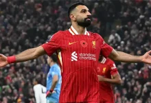 صورة أول رد فعل لمحمد صلاح بعد تسجيله هدفين اليوم والجمهور يعلق