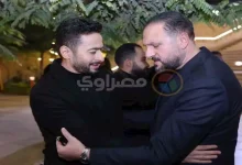 صورة بحضور عماد زيادة ومصطفى كامل.. 25 صورة  لنجوم الفن من عزاء والد زوجة الفنان حمادة هلال