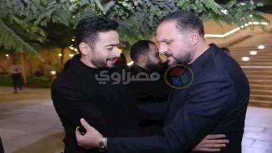 صورة بحضور عماد زيادة ومصطفى كامل.. 25 صورة  لنجوم الفن من عزاء والد زوجة الفنان حمادة هلال