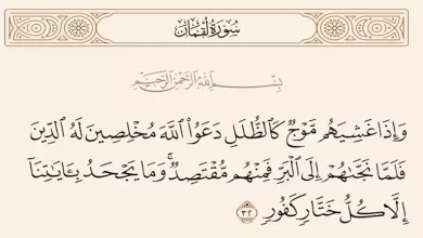 صورة داعية يوضح معني قول الله” وَمَا يَجْحَدُ بِآيَاتِنَا إِلَّا كُلُّ خَتَّارٍ كَفُورٍ”