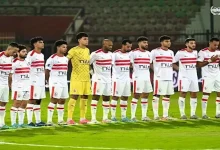 صورة الزمالك بالزي الأساسي في مواجهة بلاك بولز بالكونفدرالية