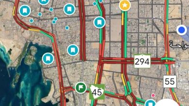 صورة اللون الأحمر يطغى على طرقات جدة  أخبار السعودية