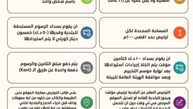 صورة #بلدية_الكويت تعلن شروط إصدار ترخيص مؤقت لمخيم ربيعي للأفراد