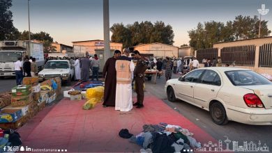 صورة حملة ميدانية فجر اليوم على الباعة الجائلة في صناعية دله غرب الدمام