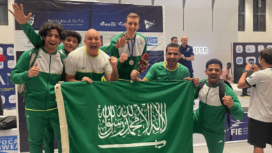 صورة اللاعب السعودي حسن عابد يحقق فضية كأس العالم للمبارزة