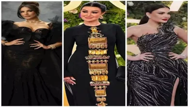 صورة سيرين عبدالنور جرئية..15 صورة للنجمات باللون الأسود في مهرجان JOY AWARDS