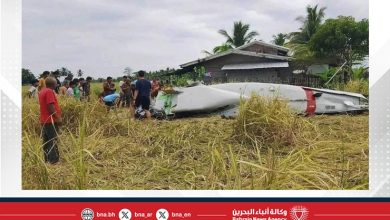 صورة تحطم طائرة عسكرية أمريكية جنوب الفلبين ومصرع أربعة أشخاص