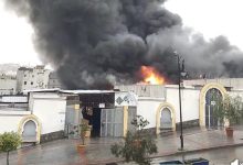 صورة حريق يأتي على سوق بني مكادة في طنجة