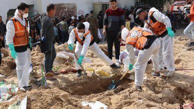 صورة غزة: نقل 61 جثماناً من مجمع الشفاء لإعادة تأهيل خدماته الصحية