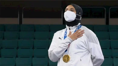 صورة إصابة فريال أشرف في بطولة الدوري العالمي.. ووزير الرياضة يطمئن عليها