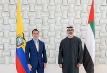 صورة خالد بن محمد بن زايد ورئيس الإكوادور يبحثان تعزيز العلاقات الثنائية