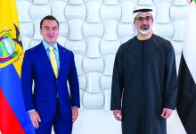 صورة خالد بن محمد ورئيس الإكوادور يبحثان تعزيز العلاقات