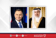 صورة سمو ولي العهد رئيس مجلس الوزراء يهنئ رئيس جمهورية بولندا بذكرى يوم الدستور