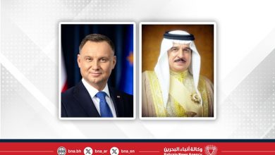 صورة جلالة الملك المعظم يهنئ رئيس جمهورية بولندا بذكرى يوم الدستور
