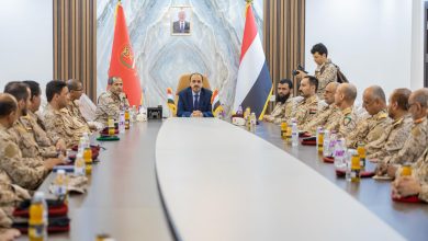 صورة الإرياني يزور ميدي ويعقد اجتماعًا بالقيادات العسكرية.. رسائل ومؤشرات