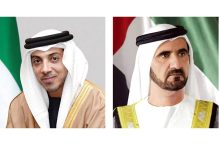 صورة محمد بن راشد ومنصور بن زايد يهنئان رئيس وزراء الجمهورية اليمنية الجديد