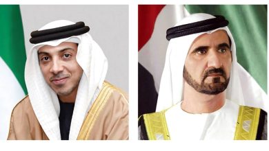 صورة محمد بن راشد ومنصور بن زايد يهنئان رئيس وزراء الجمهورية اليمنية الجديد