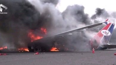 صورة شاهد أول الصور لمطار صنعاء واحتراق طائرات اليمنية بعد القصف الإسرائيلي