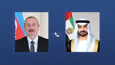 صورة محمد بن زايد ورئيس أذربيجان يبحثان هاتفيا علاقات التعاون