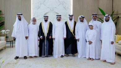 صورة حمدان بن محمد يحضر أفراح المنصوري والمهيري