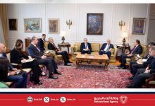صورة نائب رئيس دولة فلسطين يبحث مع وزير الخارجية المصري جهود الوساطة وإعادة إعمار غزة