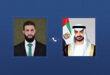 صورة رئيس الدولة يتلقى اتصالا هاتفياً من الرئيس السوري