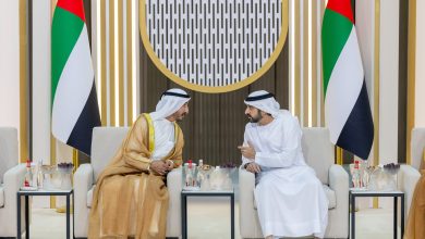 صورة حمدان ومكتوم بن محمد يحضران أفراح آل مكتوم